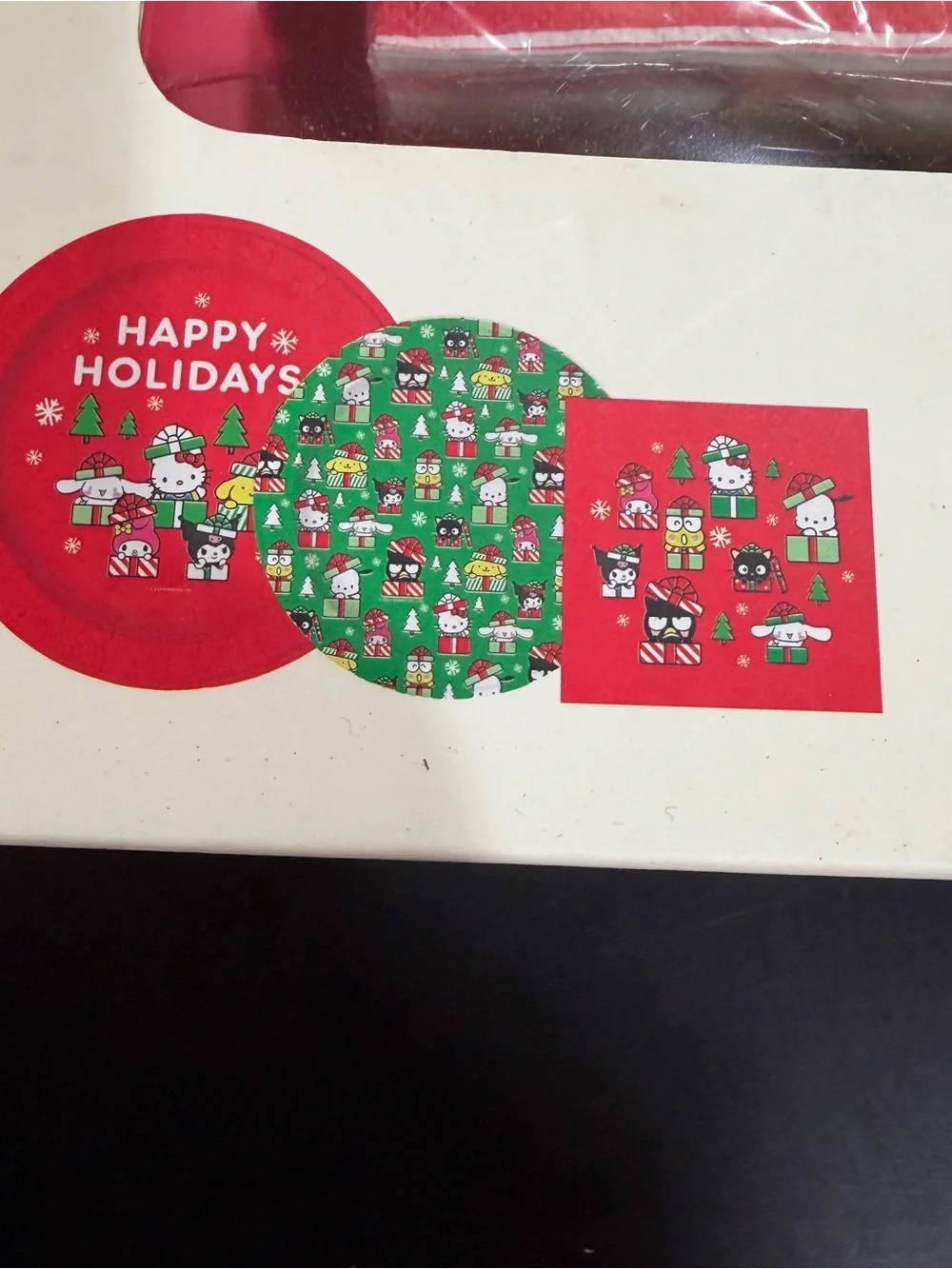 Hello Kitty Red Holiday Paper Tableware Party Set